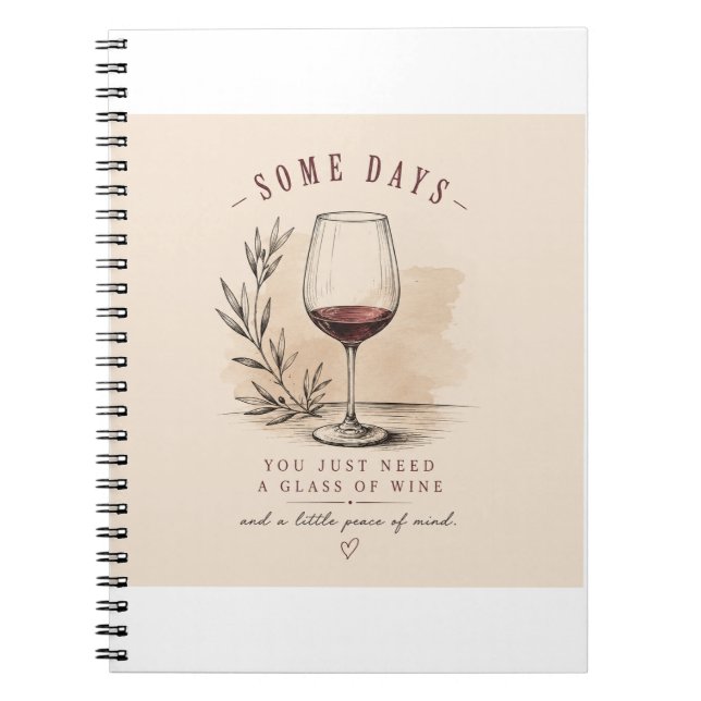 Cuaderno Vintage Wine Lover Notelock |  Red Wine Design (Frente)