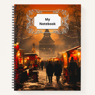 Cuaderno Vintage Winter Snowy Navidades Market