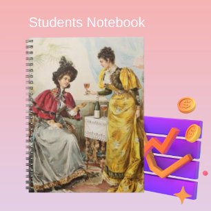 Cuaderno Vintage Women Bebe Wine Notebook