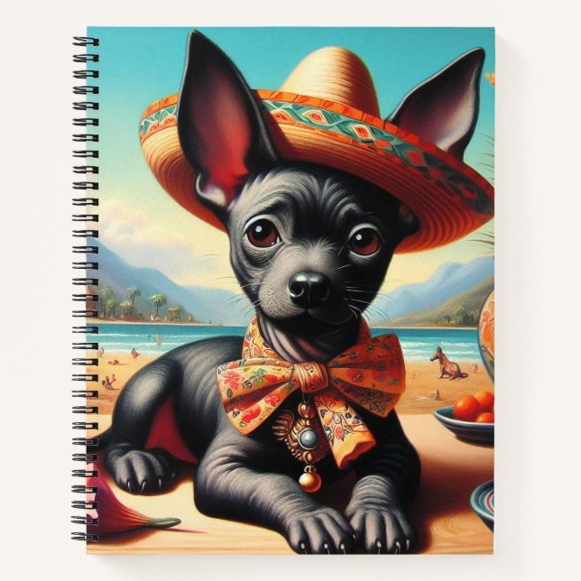 Cuaderno Vintage Xoloitzcuintle (Anverso)
