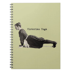 Cuaderno Vintage Yoga Woman Up Dog Antiguo