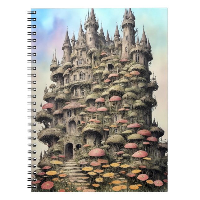 Cuaderno vintaje fantasy house flowers 4 (Frente)