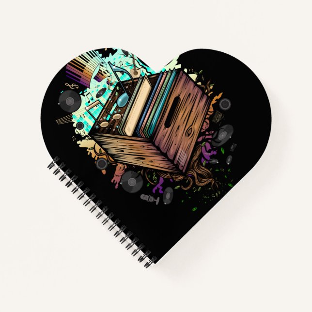 Cuaderno Vinyl Crate Music (Anverso)