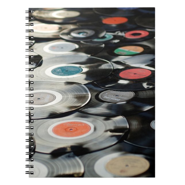 Cuaderno Vinyl retro plástico negro antiguo (Frente)