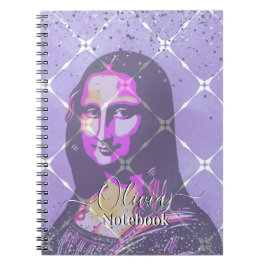 Cuaderno Violet Abstract Mona Lisa