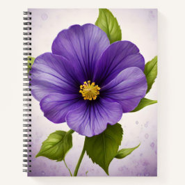 Cuaderno Violet Flora Journal, Floral Journal, Violet,