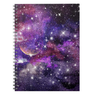 Cuaderno Violet Galaxy Milky Way With Planet