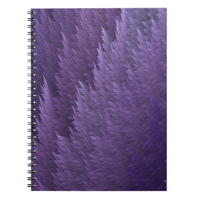 Cuaderno Violet Lilac Purple Tartan Feather Pattern (Frente)