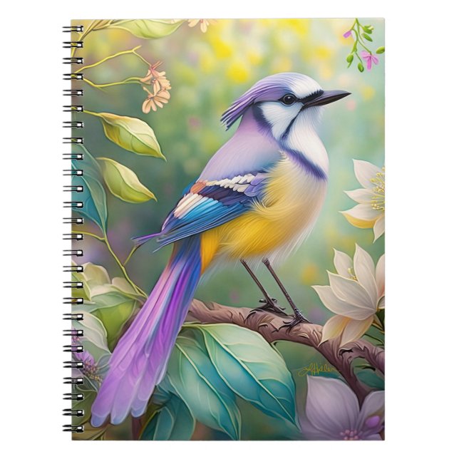Cuaderno Violet Tufted Jay Fantasy Bird (Frente)