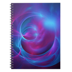 Cuaderno Violeta azul y fractura cósmica rosa