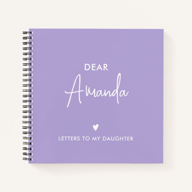 Cuaderno VIOLETA | Cartas a la memoria de Keepsake de mi hi (Anverso)
