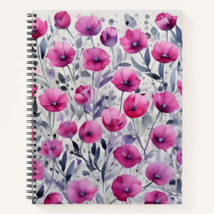 Cuaderno Violetas en Gris
