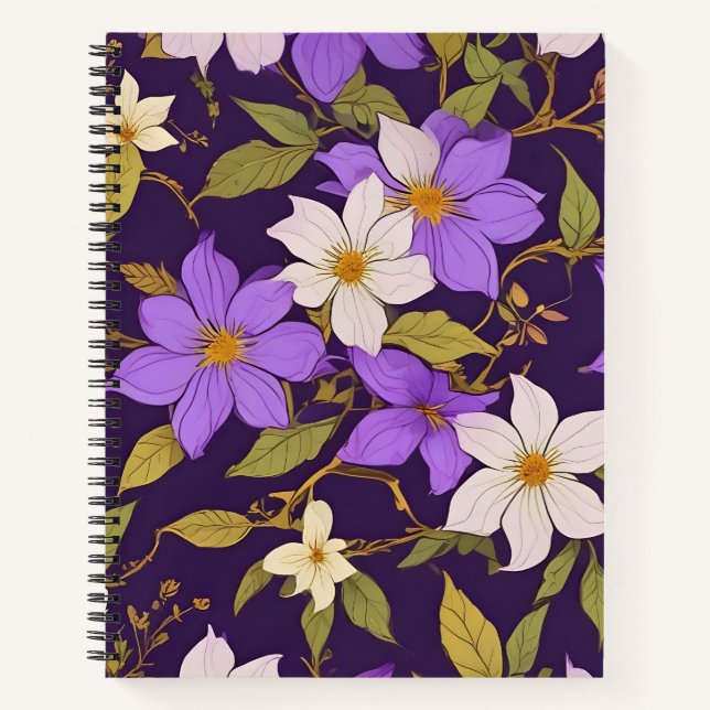 Cuaderno Violetas en la Noche (Anverso)