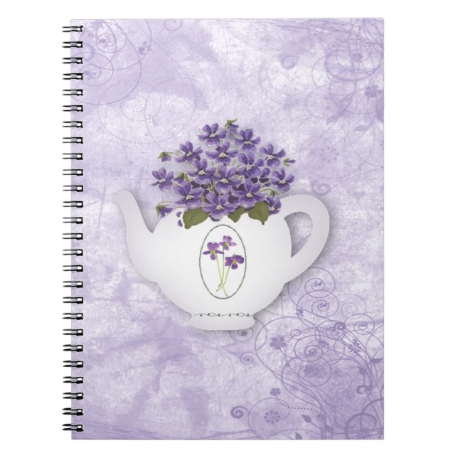 Cuaderno Violetas En Tetera (Frente)