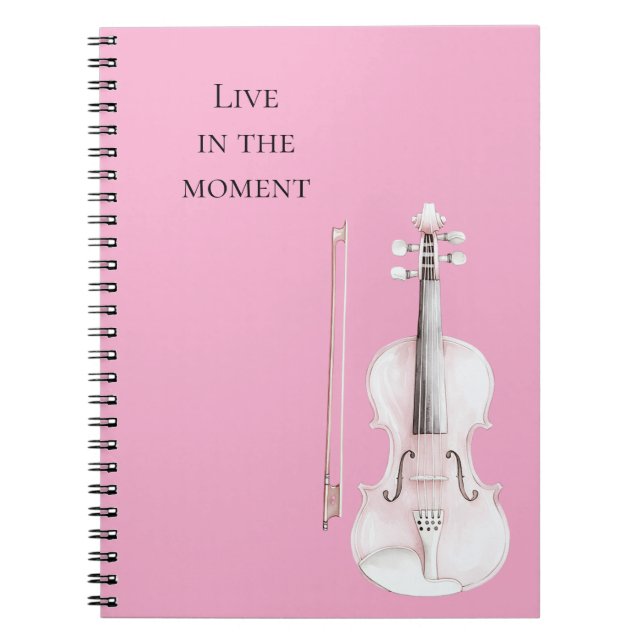 Cuaderno Violin de Rubor Rosa (Frente)