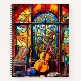 CUADERNO VIOLÍN DE VIDRIO DE COLOR BRILLANTE