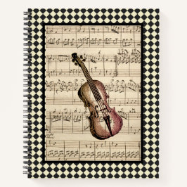 Cuaderno Violin Harlequin Border Bullet Journal