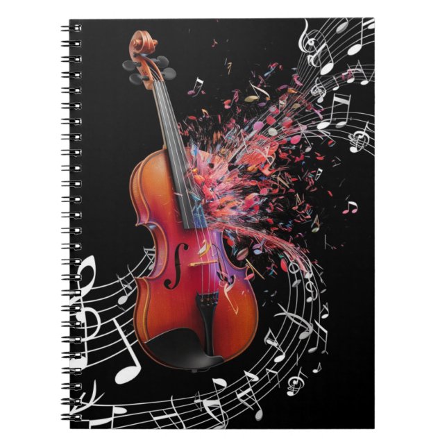 Cuaderno Violín negro para la música (Frente)