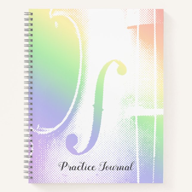 Cuaderno Violin Rainbow Lescure Practice Journal (Anverso)