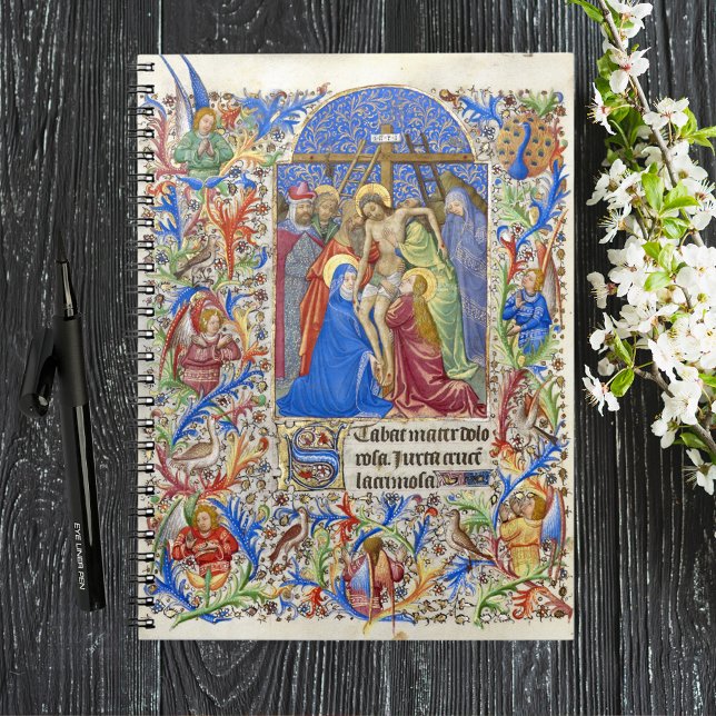 Cuaderno Virgen de Crucifixión María Cuaresma Viernes Santo (Crucifixion Virgin Mary Jesus Christ Easter Lent Good Friday Religious Christian Spiritual Notebook)