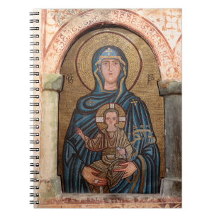 Cuaderno Virgen María Y Jesús Mosaico