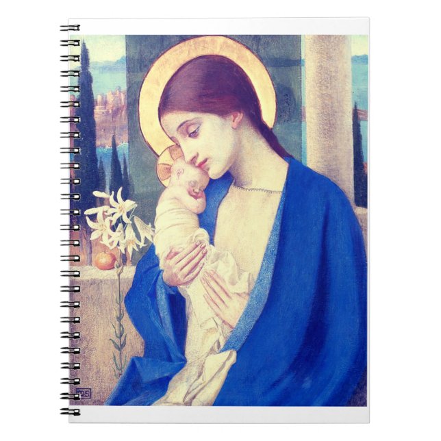 Cuaderno Virgen María y Niño de Marianne Stokes (Frente)