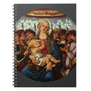 Cuaderno Virgen y Niño con Ocho Ángeles por Botticelli