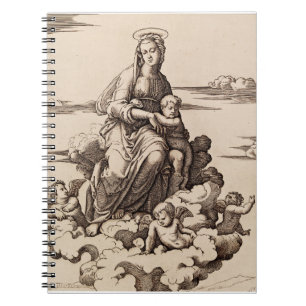 Cuaderno Virgen y Niño en las Nubes