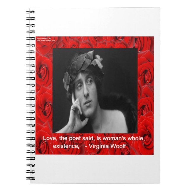 Cuaderno Virginia Woolf & Love Quote (Frente)