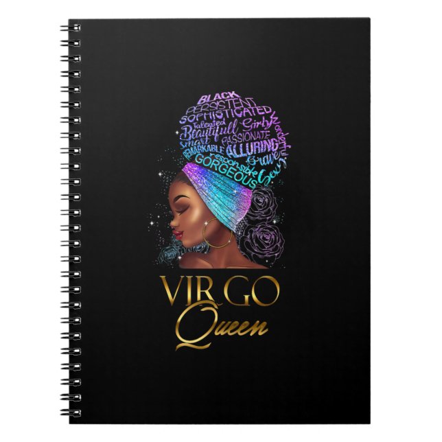 Cuaderno Virgo Chica Septiembre Agosto Reina Cumpleaños (Frente)