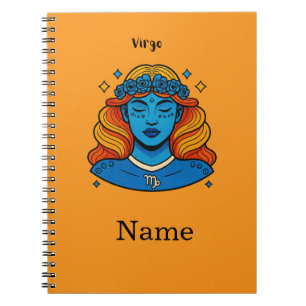Cuaderno Virgo Diosa Celestial - Arte Estético del Zodiaco