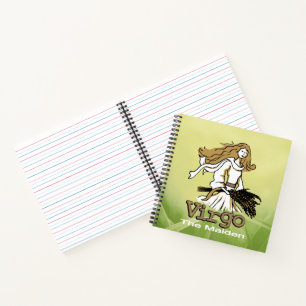 Cuaderno Virgo El símbolo de tierra de Maiden verde