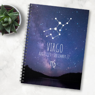 Cuaderno Virgo Equipo portátil de constelación zodiaco pe