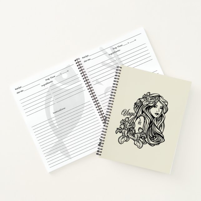 Cuaderno Virgo La Virgen Zodíaco Dorado (Interior)