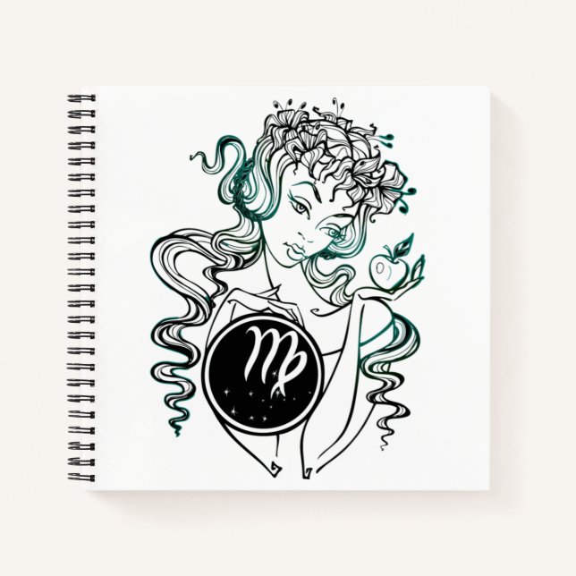 Cuaderno Virgo Personalizado Art Deco Lady (Anverso)