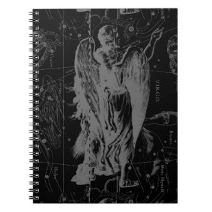 Cuaderno Virgo Sign Constellation Hevelius Black Decor