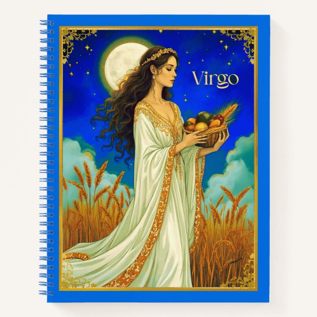 Cuaderno Virgo Zodiac Beauty Under a Night Sky Journal (Anverso)