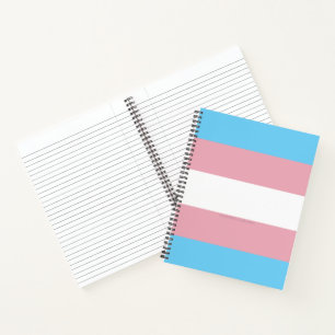 Cuaderno Visibilidad de la bandera del orgullo transgénero