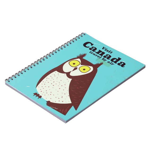 Cuaderno Visita el cartel del búho de Canadá (Lado Izquierdo)