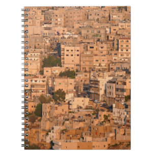 Cuaderno Vista aérea de la ciudad árabe. Ammán. Jordania