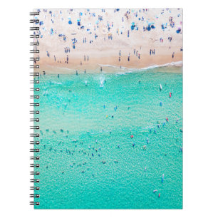 Cuaderno Vista aérea de la playa de Bondi en el perfecto dí