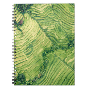 Cuaderno Vista aérea del campo verde
