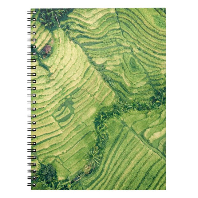 Cuaderno Vista aérea del campo verde (Frente)
