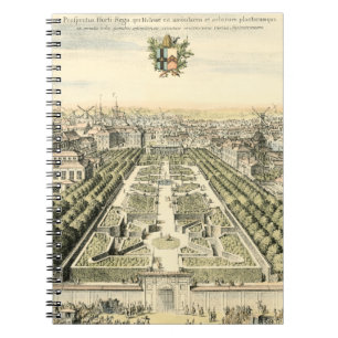 Cuaderno Vista aérea del jardín formal por Eric Dahlbergh