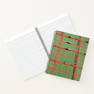 Cuaderno Vista aérea sobre canchas de tenis