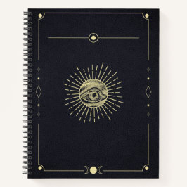 Cuaderno Vista cósmica - Diseño esoterico dorado
