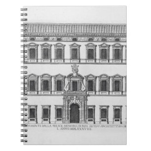 Cuaderno Vista de la fachada del palacio de Lateran, Roma,