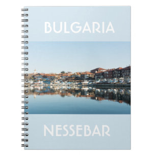 Cuaderno Vista de la famosa ciudad búlgara de Nessebar