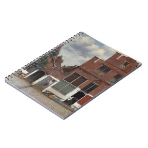 Cuaderno Vista de las casas en Delft The Little Street