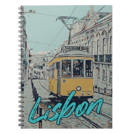 Cuaderno Vista de Portugal en Lisboa con el icónico tranvía
